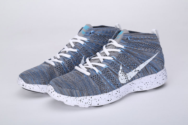 Nike Free Flyknit High Grey White Shoes