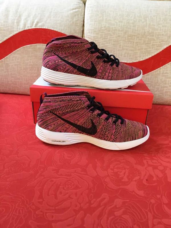 Nike Free Flyknit High Wine Red Black Shoes - Click Image to Close