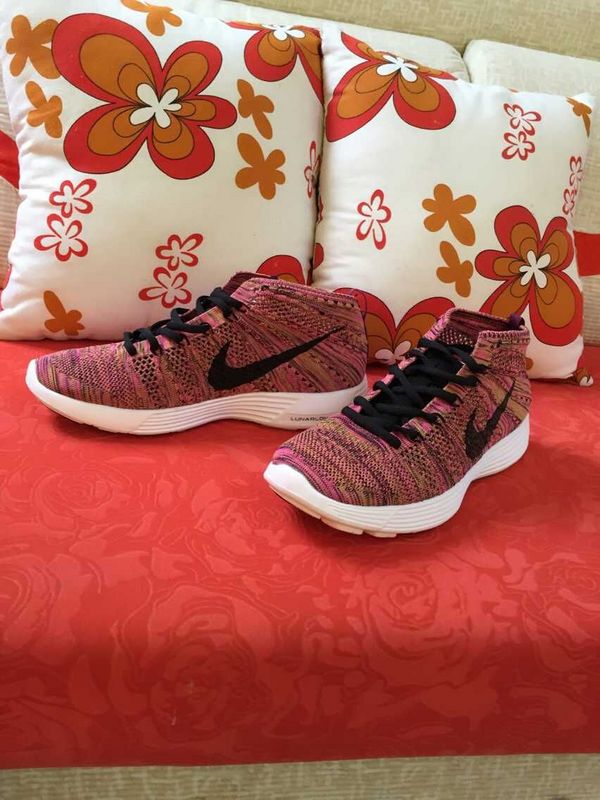 Nike Free Flyknit High Wine Red Black Women Shoes