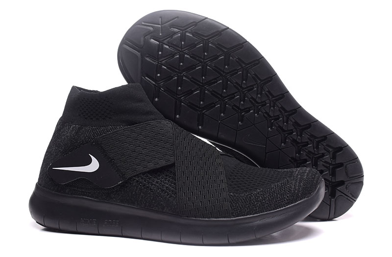 Nike Free RN Motion FK 2017 All Black Running Shoes - Click Image to Close