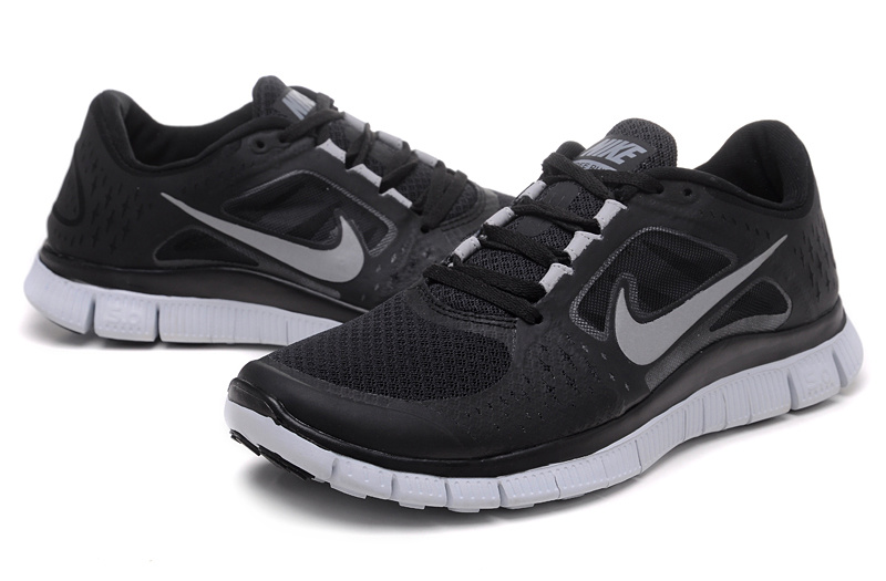 Nike Free Run+ 3 Black White Running Shoes - Click Image to Close