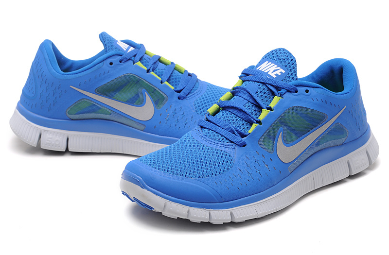 Nike Free Run+ 3 Blue White Running Shoes - Click Image to Close