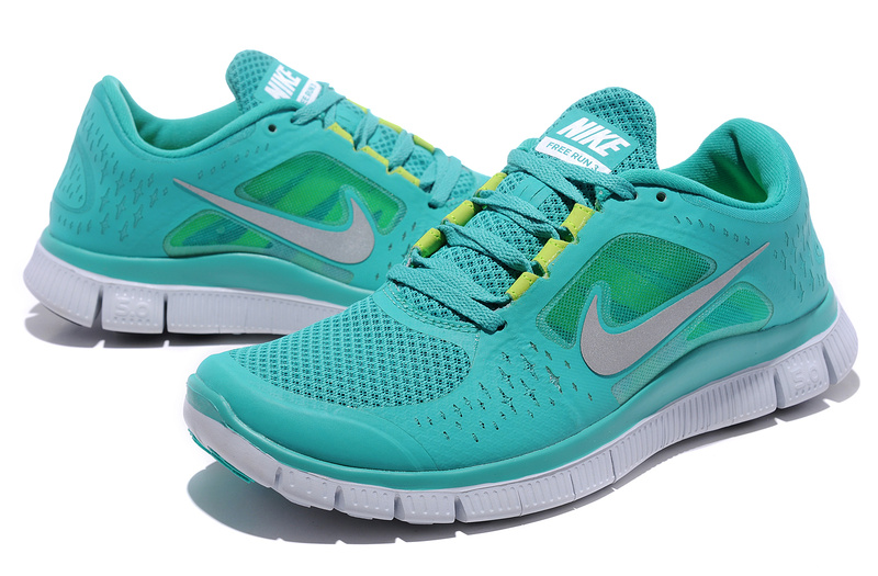 Nike Free Run+ 3 Green White Running Shoes - Click Image to Close