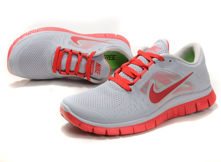 Nike Free Run+ 3 Grey Red Running Shoes