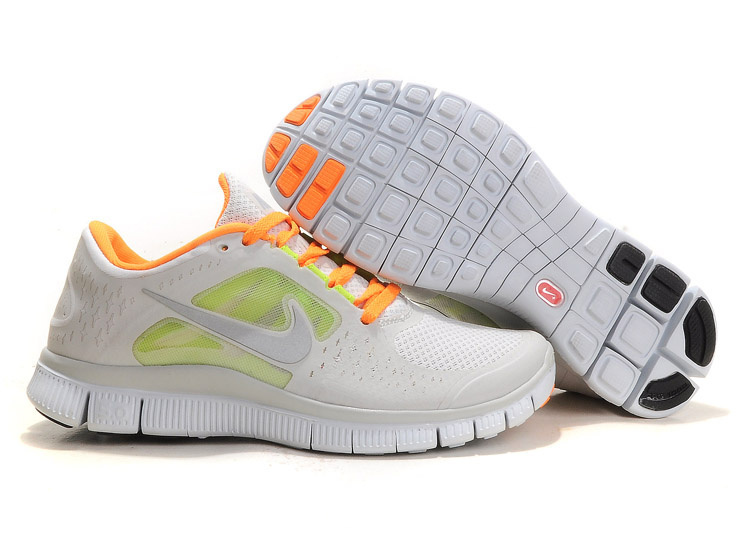 Women Free Run+ 3 White Orange Shoes