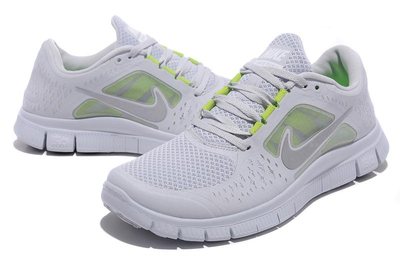 Nike Free Run+ 3 White Running Shoes - Click Image to Close
