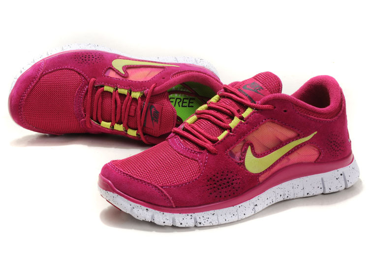 Nike Free Run+ 3 Wine Red White Running Shoes - Click Image to Close