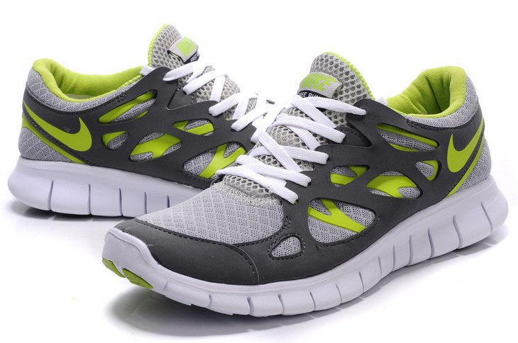 Nike Free 2.0 Running Shoes Black Grey Green - Click Image to Close