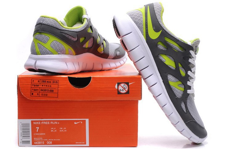 Nike Free 2.0 Running Shoes Black Grey Green - Click Image to Close