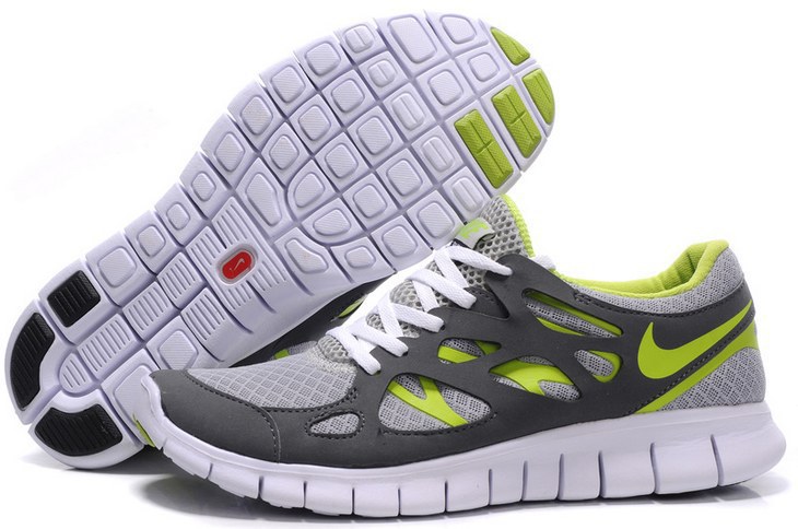 Nike Free 2.0 Running Shoes Black Grey Green - Click Image to Close