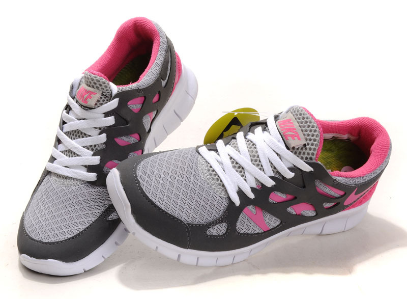 Nike Free 2.0 Running Shoes Black Grey Pink White - Click Image to Close