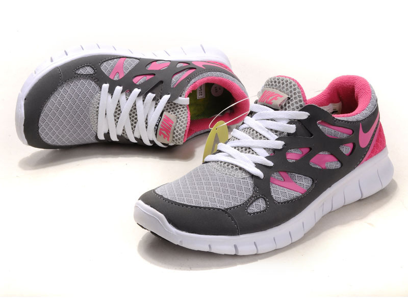 Nike Free 2.0 Running Shoes Black Grey Pink White - Click Image to Close