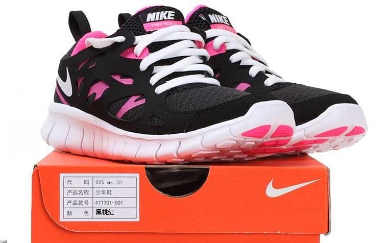 Nike Free 2.0 Running Shoes Black Pink White