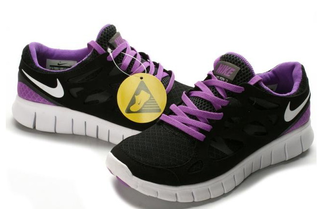 Nike Free 2.0 Running Shoes Black Purple White - Click Image to Close