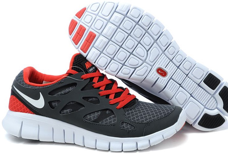 Nike Free 2.0 Running Shoes Black Red White