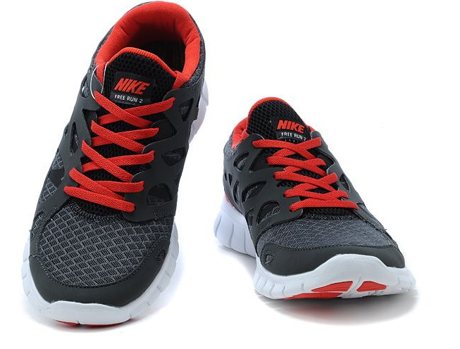 Nike Free 2.0 Running Shoes Black Red White - Click Image to Close