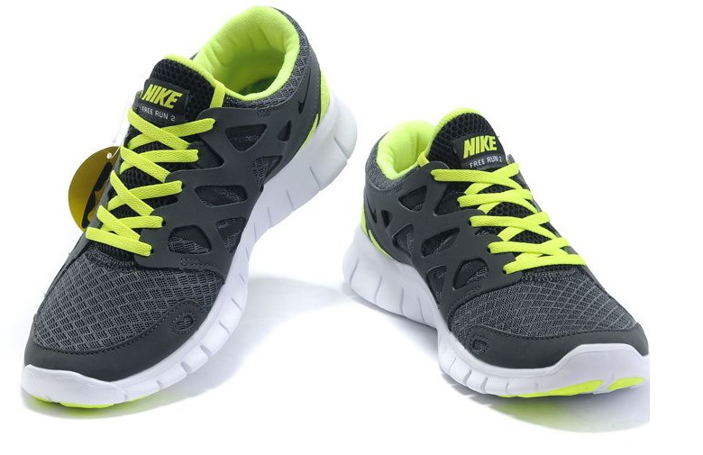 Nike Free 2.0 Running Shoes Black Yellow White