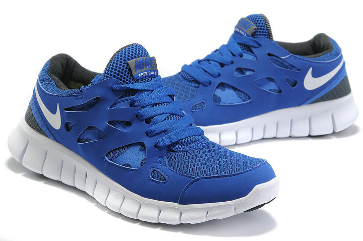 Nike Free 2.0 Running Shoes Blue White - Click Image to Close