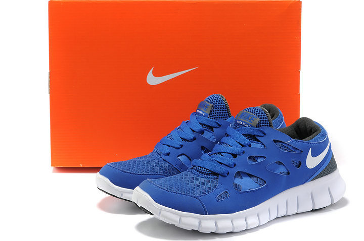 Nike Free 2.0 Running Shoes Blue White - Click Image to Close