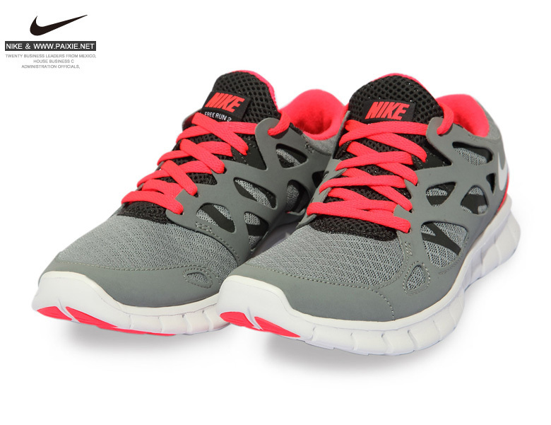 Nike Free 2.0 Running Shoes Grey Black Red White - Click Image to Close