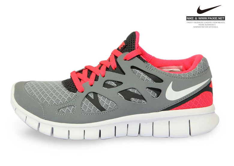 Nike Free 2.0 Running Shoes Grey Black Red White - Click Image to Close