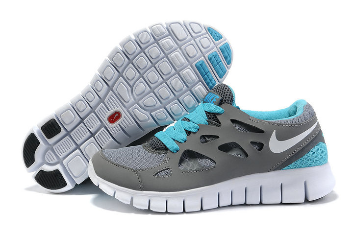 Nike Free 2.0 Running Shoes Grey Blue - Click Image to Close