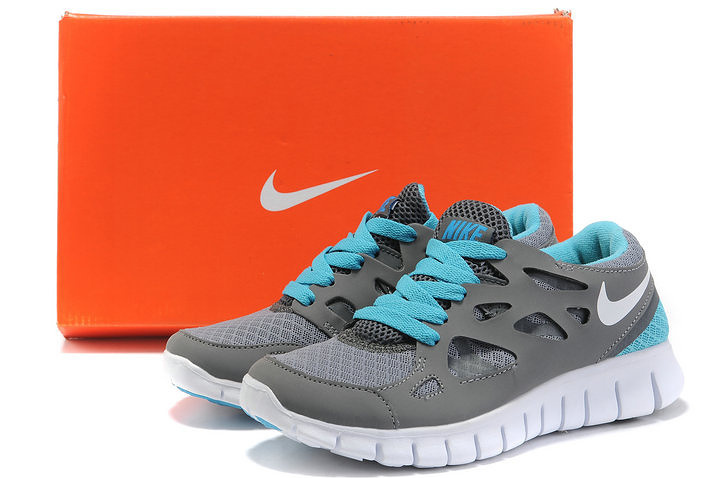 Nike Free 2.0 Running Shoes Grey Blue - Click Image to Close
