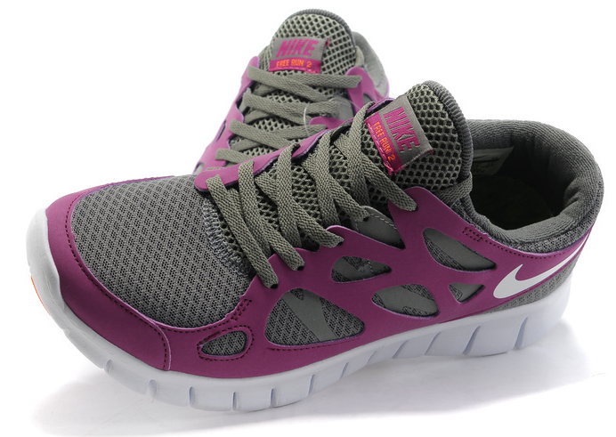 Nike Free 2.0 Running Shoes Grey Purple White
