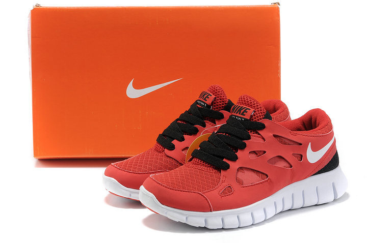 Nike Free 2.0 Running Shoes Red Black White