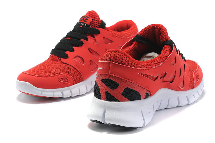 Nike Free 2.0 Running Shoes Red Black White