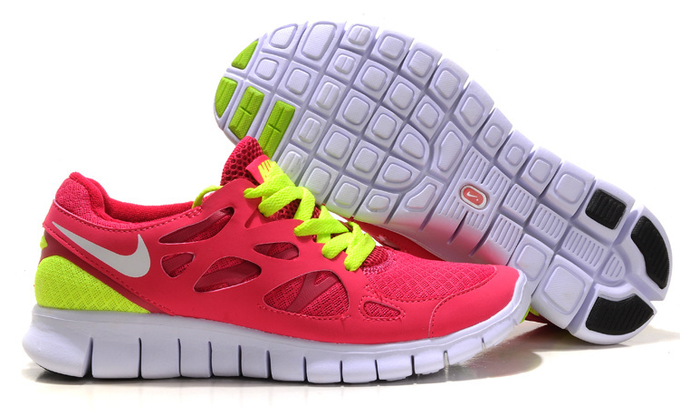 Nike Free 2.0 Running Shoes Red Green White