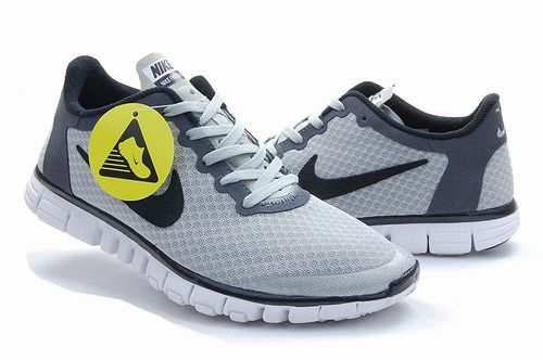 Nike Free 3.0 V2 Mesh Grey Black White Running Shoes
