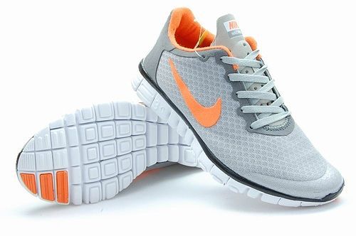 Nike Free 3.0 V2 Mesh Grey Orange Running Shoes