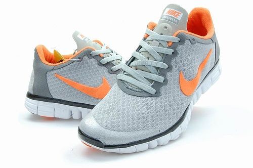 Nike Free 3.0 V2 Mesh Grey Orange Running Shoes