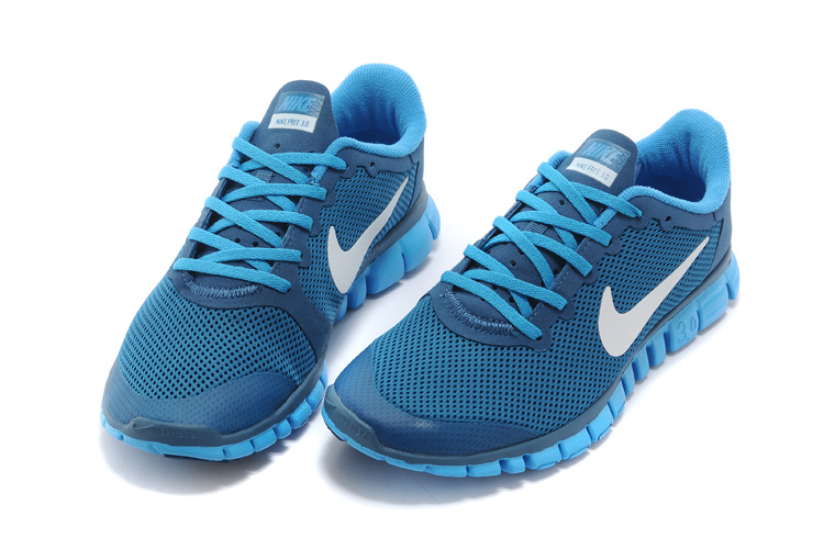 Nike Free Run 3.0 Blue White Women's Sport Shoes