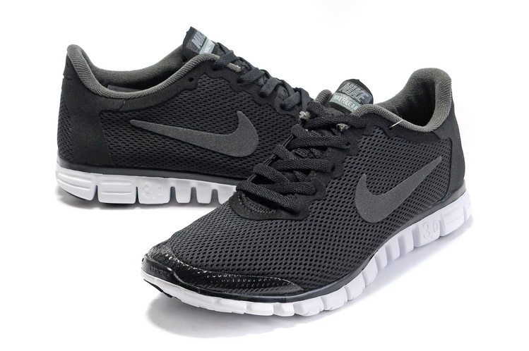 Nike Free Run 3.0 Mesh Black White Running Shoes