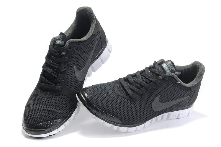 Nike Free Run 3.0 Mesh Black White Running Shoes