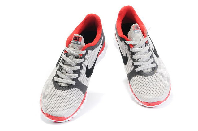 Nike Free Run 3.0 Mesh White Grey Red Black Running Shoes