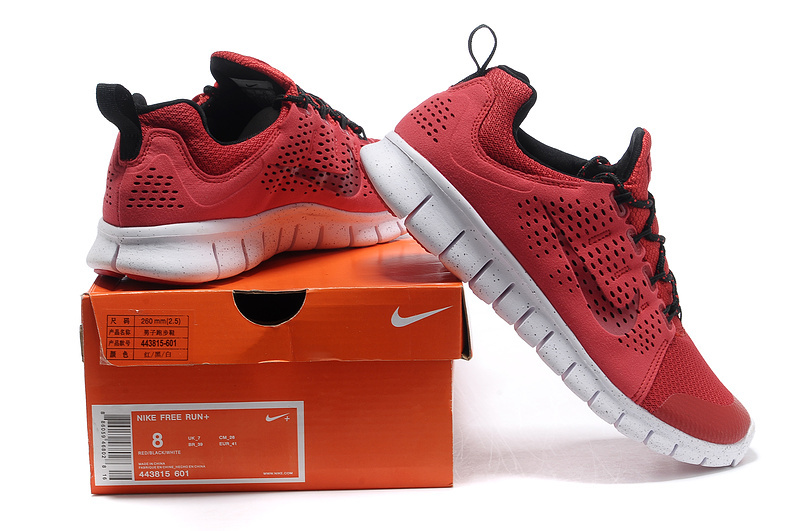 Nike Free Run 3.0 Red Black White Running Shoes - Click Image to Close