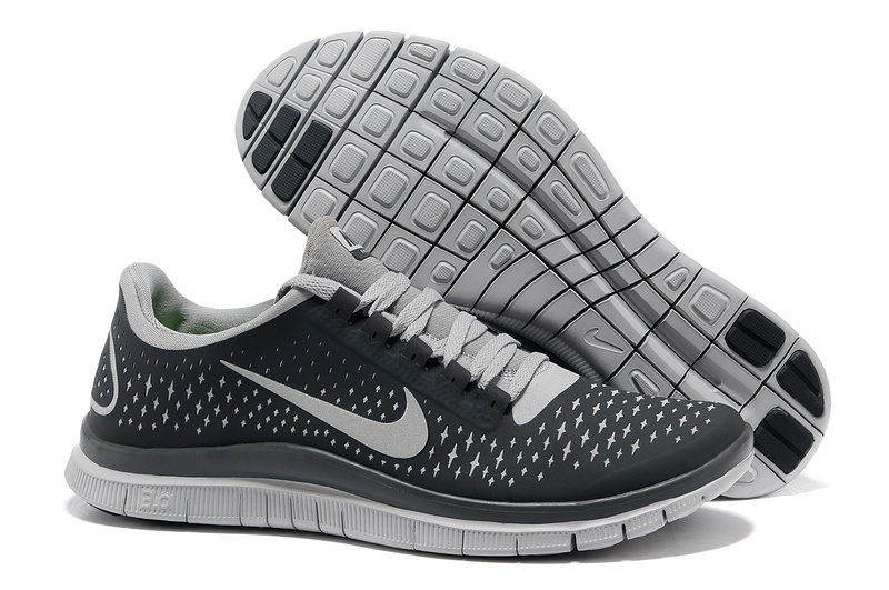 Nike Free 3.0 V4 Running Shoes Black Grey - Click Image to Close