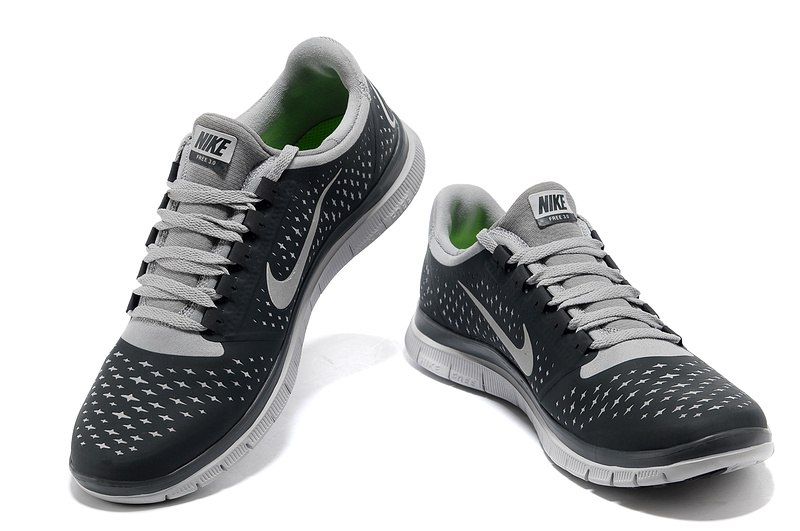 Nike Free 3.0 V4 Running Shoes Black Grey - Click Image to Close