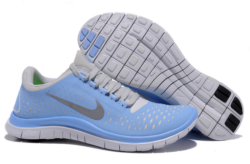 Women Nike Free 3.0 V4 Blue Grey - Click Image to Close