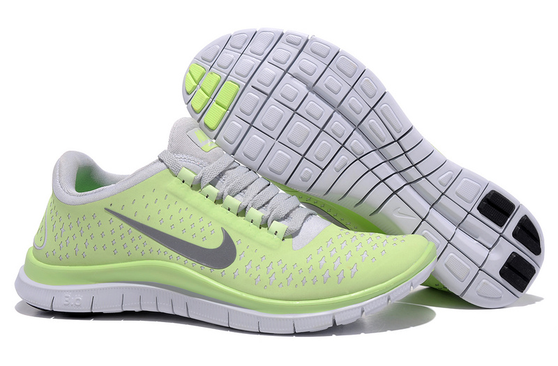 Women Nike Free 3.0 V4 Green Grey - Click Image to Close