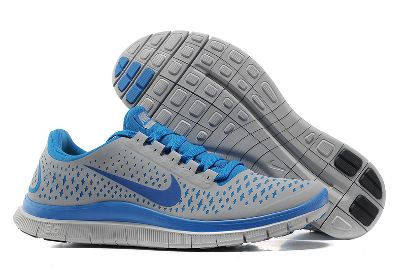 Nike Free 3.0 V4 Running Shoes Grey Blue