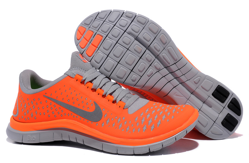 Nike Free 3.0 V4 Running Shoes Orange Grey