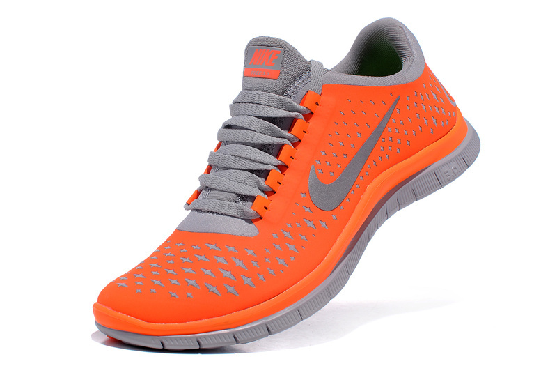 Nike Free 3.0 V4 Running Shoes Orange Grey