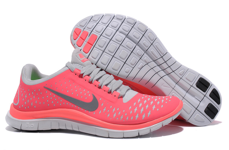 Women Nike Free 3.0 V4 Pink Grey - Click Image to Close