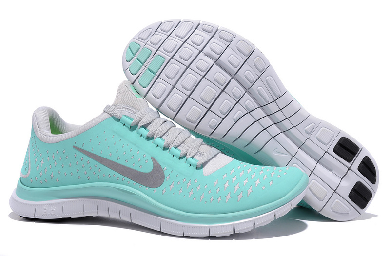 Women Nike Free 3.0 V4 Sky Blue Grey - Click Image to Close