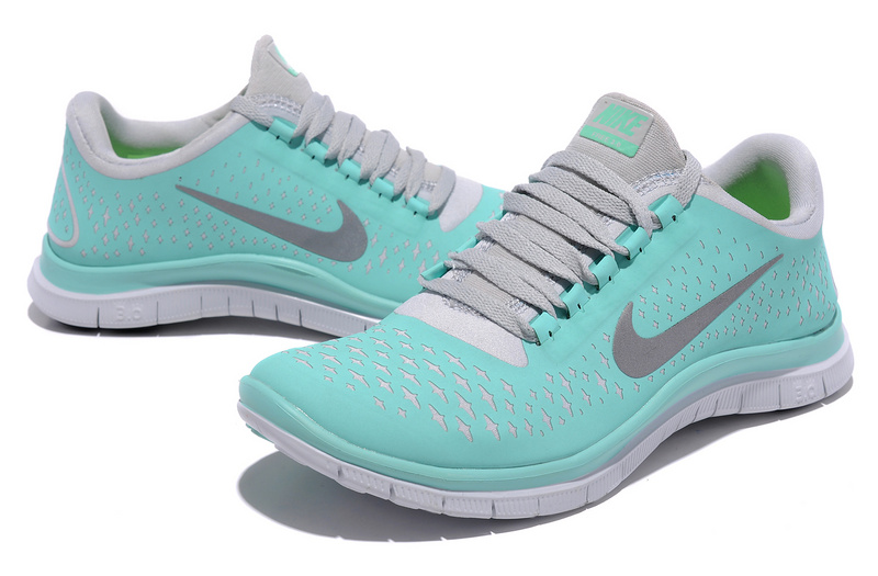 Women Nike Free 3.0 V4 Sky Blue Grey - Click Image to Close