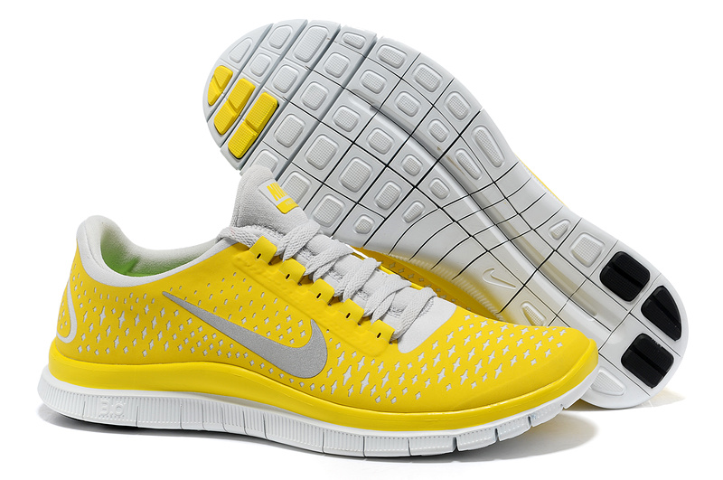 Nike Free 3.0 V4 Running Shoes Yellow White